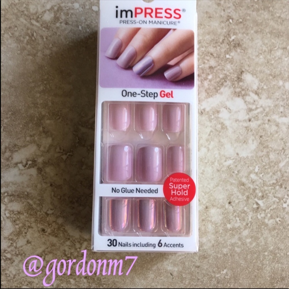 NEW imPRESS Mauve & Holographic Goal Digger Nails
